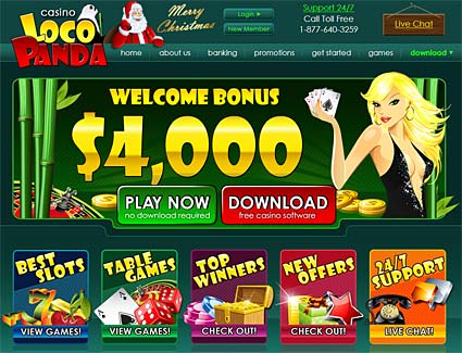 Loco Panda Online Casino home page